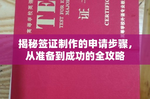 章丘揭秘签证制作的申请步骤，从准备到成功的全攻略